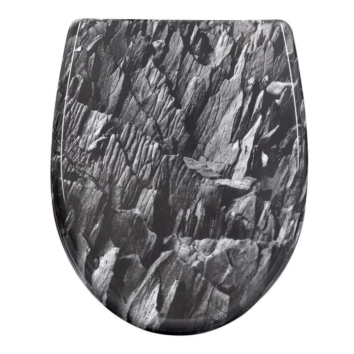 WOLTU Toilettendeckel, WC Sitz mit Absenkautomatik, Klodeckel Klobrille mit Quick-Release-Funktion,