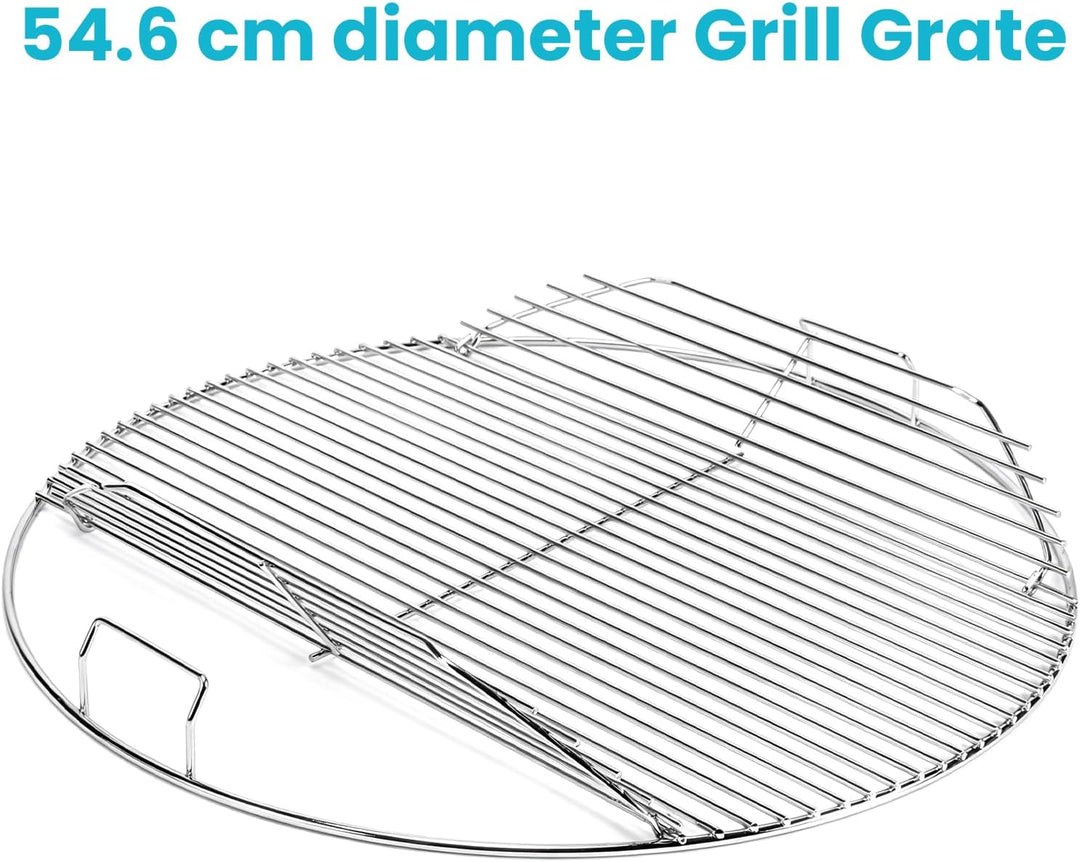 GRISUN Grillrost Rund 54,6 cm klappbar, Ersatz für Weber 57 cm Holzkohlegrill, One-Touch, Performer,