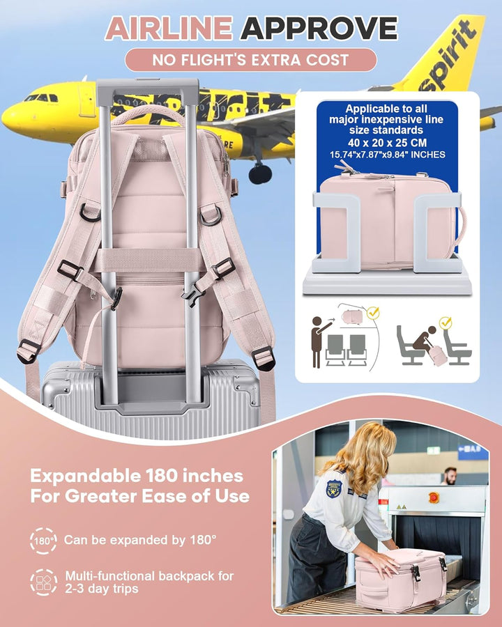 SZSYCN Reiserucksack Ryanair 40x20x25 Handgepäck easyJet 45x36x20 Wasserdichter Schuhfachrucksack fü