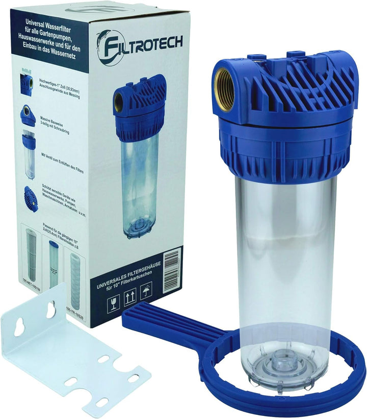 Wasserfilter 10 Zoll Anschluss 1" Nachfilter Vorfilter für Hauswasserwerk GartenPumpe Wasserleitung