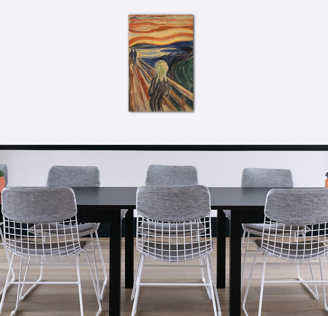 Printed Paintings Leinwand (70x100cm): Edward Munch - Der Schrei (1910) 70x100 cm, 70x100 cm