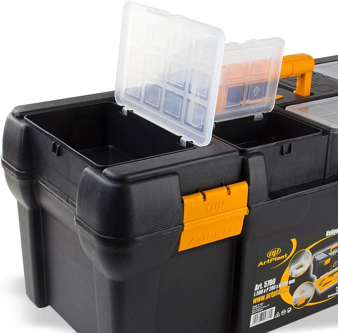 DEMA Werkzeugkoffer ArtPlast-5700 – Werkzeugbox, Werkzeugkoffer, Box – robust, langlebig, handlich –