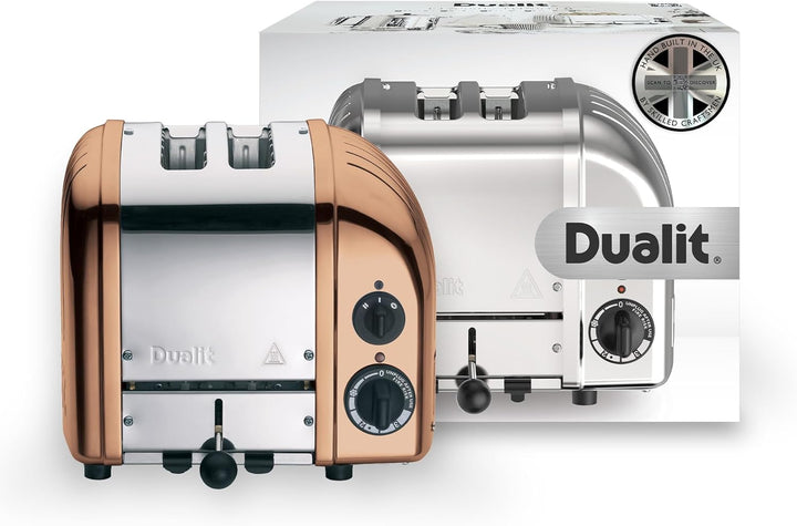 Dualit NewGen Kupfer-Toaster mit 2 Scheiben, handgefertigt in Grossbritannien – austauschbare ProHea