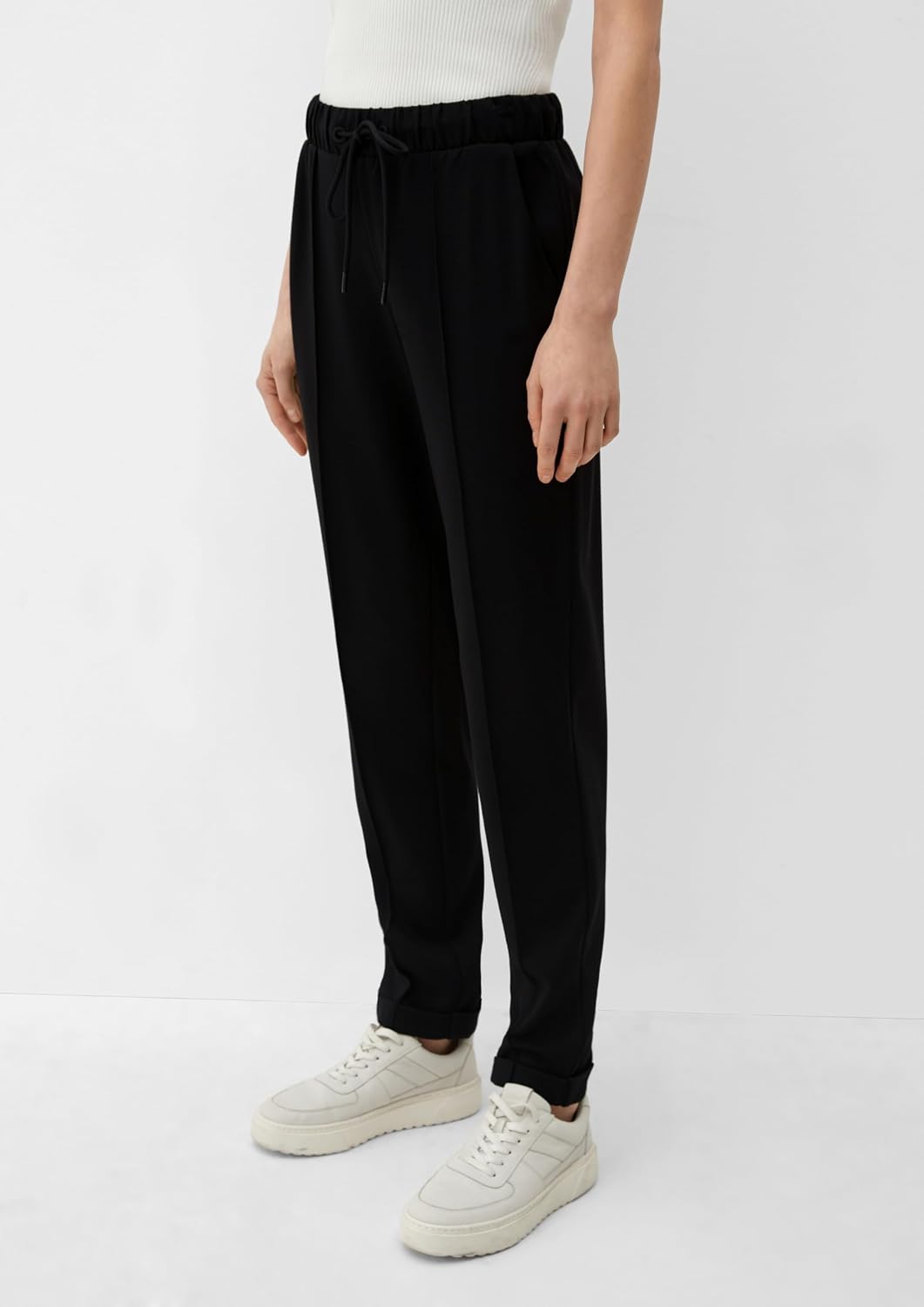 s.Oliver Damen Hose 7/8, Jogpant 42 Schwarz, 42 Schwarz