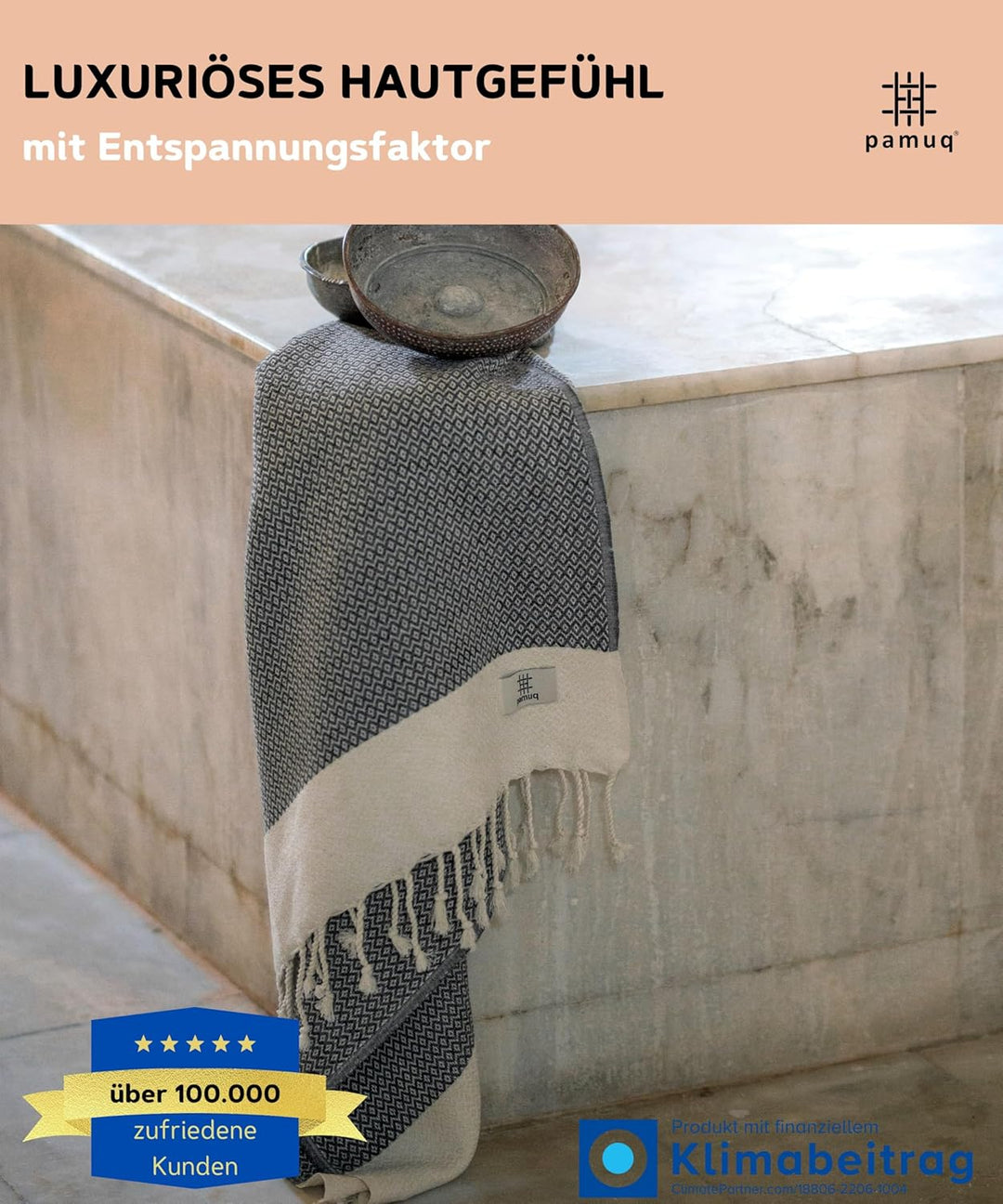 Strandtuch XXL Saunatuch Badetuch Hamamtuch Gross Baumwolle Duschtuch Pestemal Handtuch Fouta Pareo