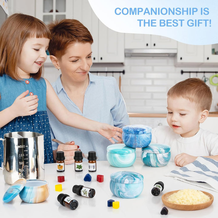 Kerzen Selber Machen Set,234 Pcs DIY Kerzenherstellung Kit,Duftkerze Geschenke Set mit 9 Dosen,500g