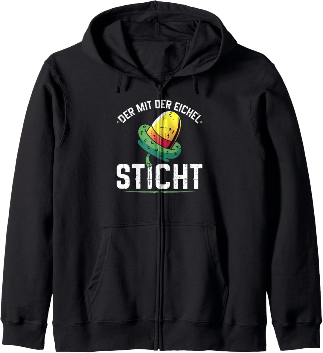 Der Mit Der Eichel Sticht, Schafkopf Kartenspiel Watten Kapuzenjacke