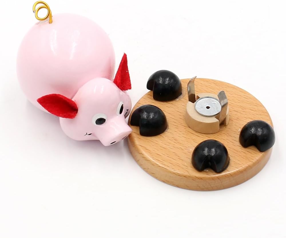 Dekohelden24 Holz Räucherfigur Schweinchen in rosa, ca. 12 x 9,5 x 10 cm. 730317, Schweinchen