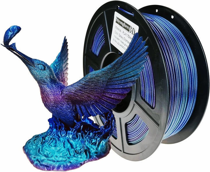 Stronghero3D PLA 3D-Drucker-Filament, 1,75 mm, Vertigo Galaxy Rainbow, mehrfarbig, Genauigkeit +/- 0