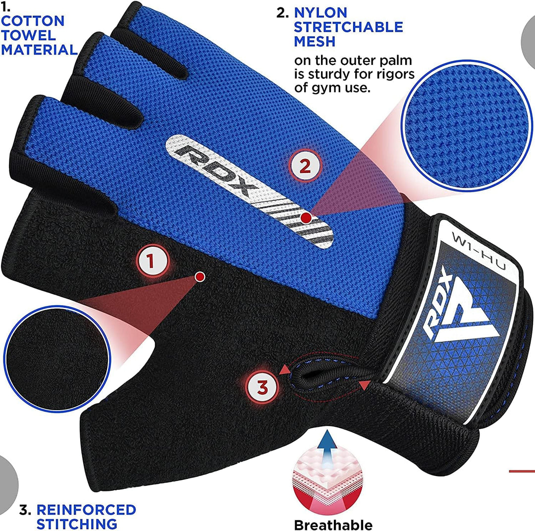 RDX Fitness Handschuhe Damen Herren, Anti-Rutsch Gewichtheben Workout Gym Gloves Krafttraining Train