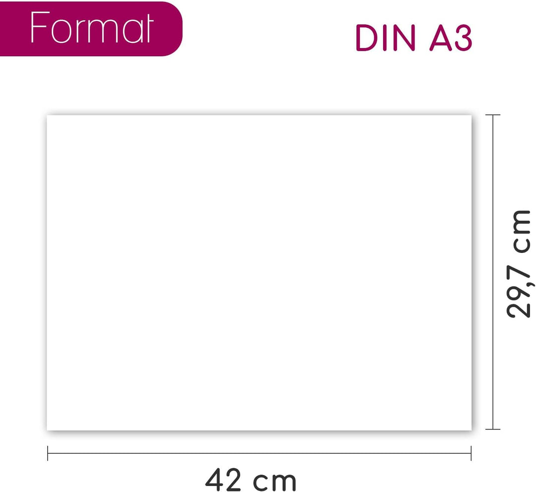 younikat Blanko Papier DIN A3 Weiss - 400g Kartonpapier 50 Blatt I Bastelkarton zum Selbstgestalten