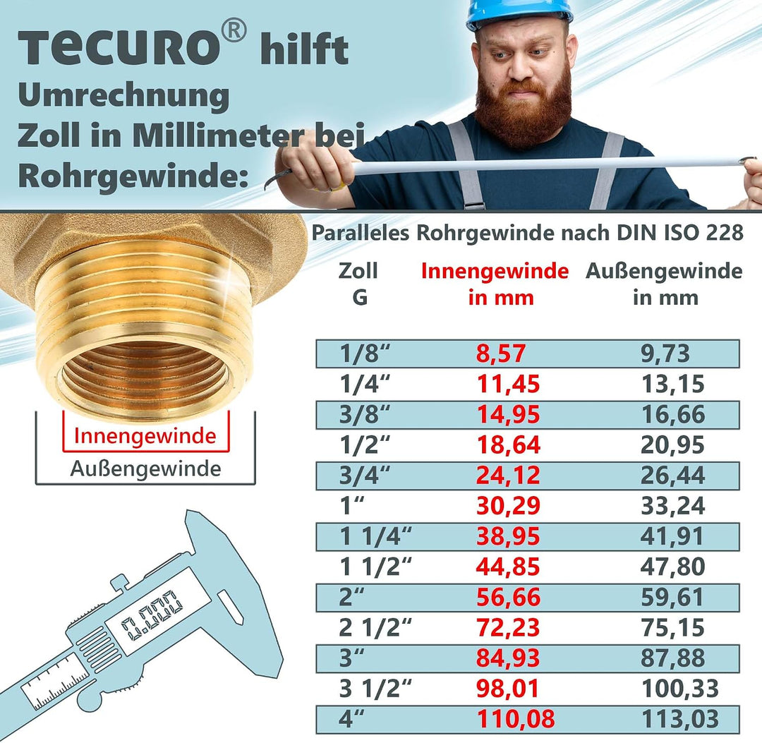 tecuro Pop-Up Ablaufgarnitur 1 1/4 Zoll Anschluss für Waschbecken und Waschtische, Universalgrösse f