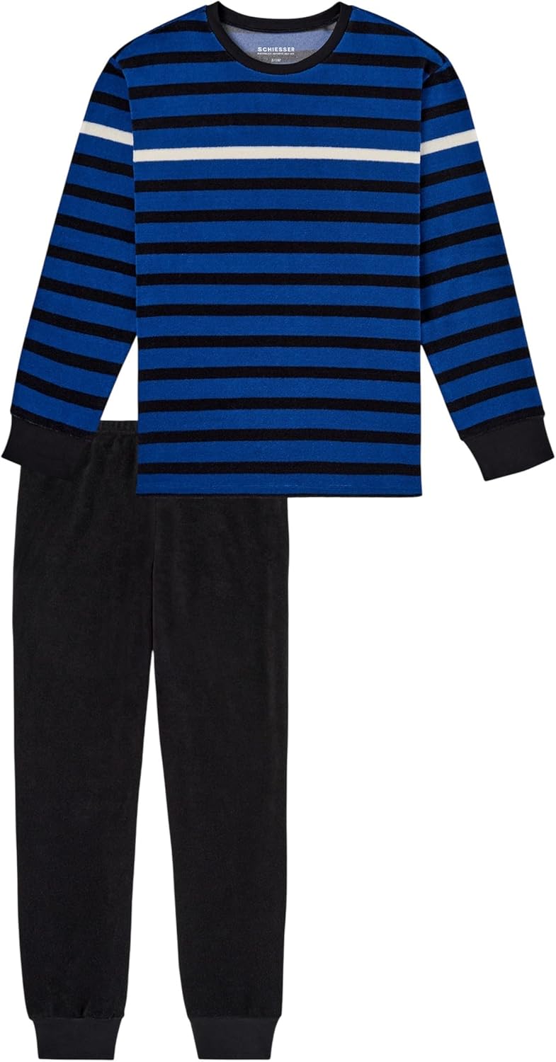 Schiesser Jungen Schlafanzug Set Pyjama Warme Qualitäten Frottee - Fleece - Interlock - Grösse 140 B