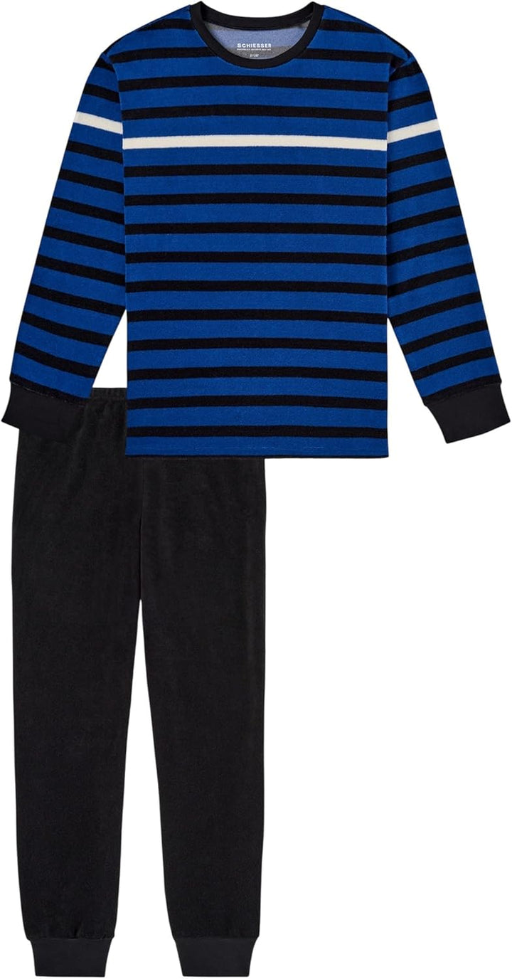 Schiesser Jungen Schlafanzug Set Pyjama Warme Qualitäten Frottee - Fleece - Interlock - Grösse 140 B