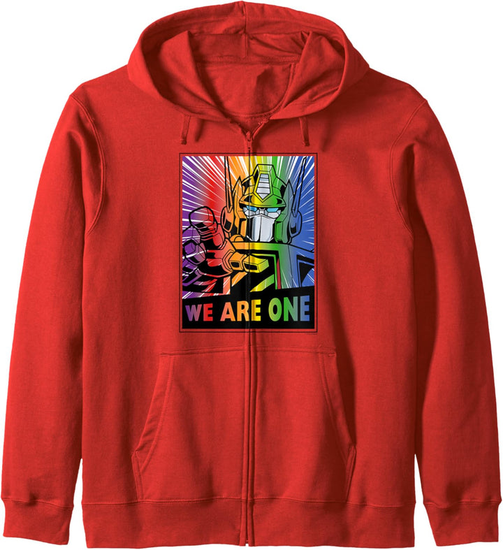 Transformers Pride Rainbow Optimus Prime We Are One Kapuzenjacke