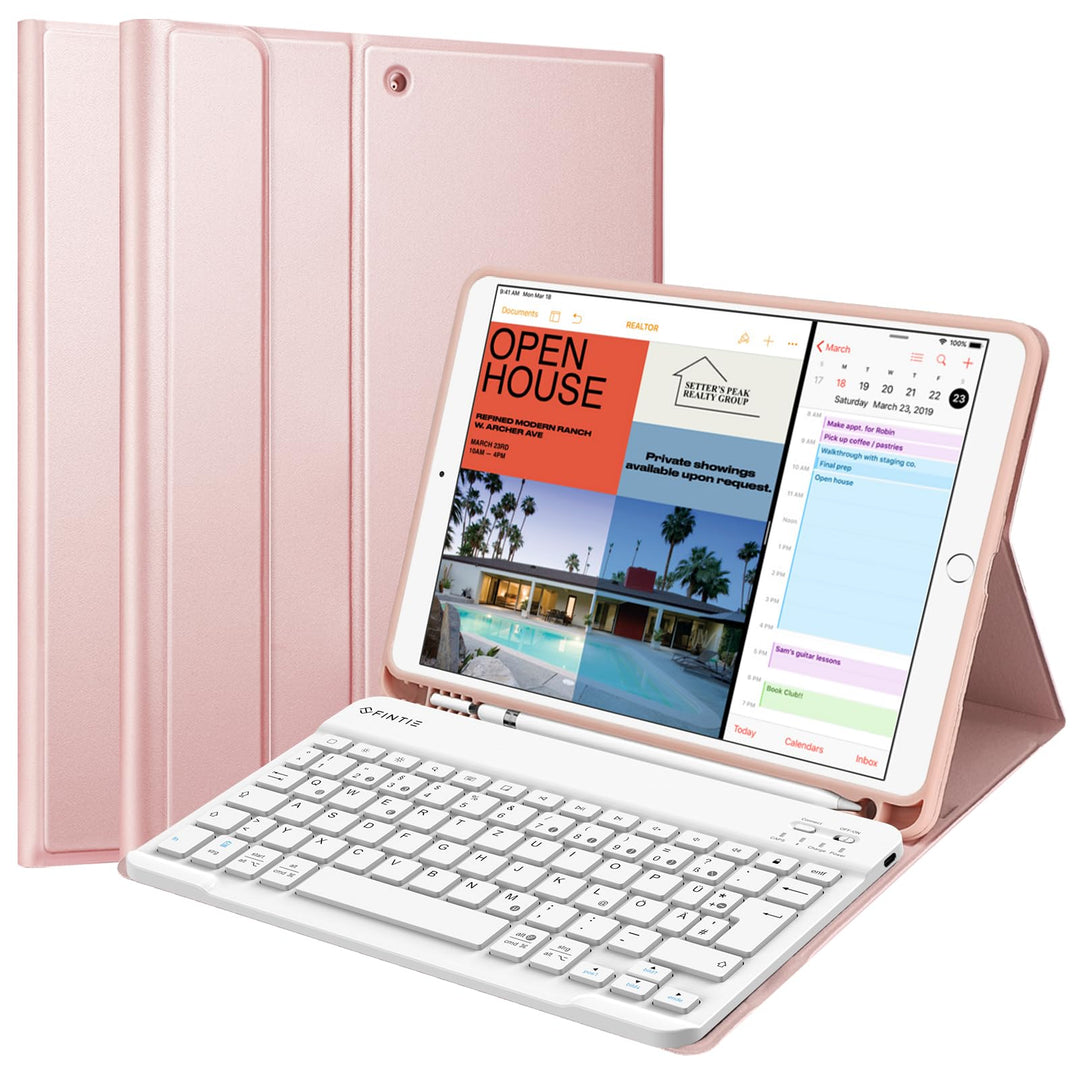Fintie Tastatur Hülle für iPad Air 10.5" 2019 (3. Generation) / iPad Pro 10.5" 2017, Soft TPU Rückse