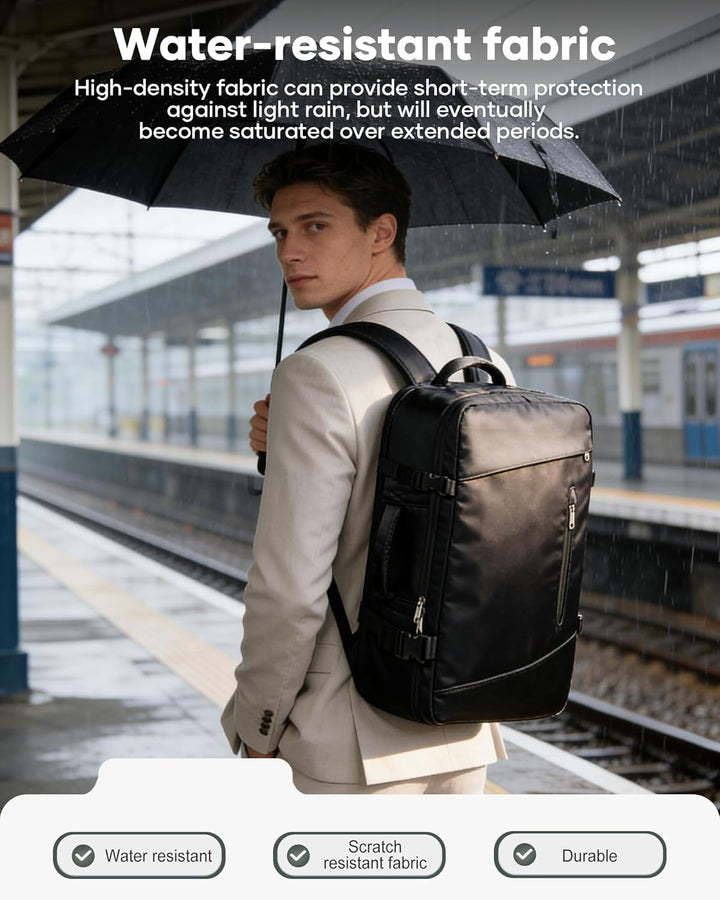 Vakuum Rucksack mit Separates Anzugfach Handgepäck Airbag Travel Backpack Reisen mit Pumpe Tagesruck