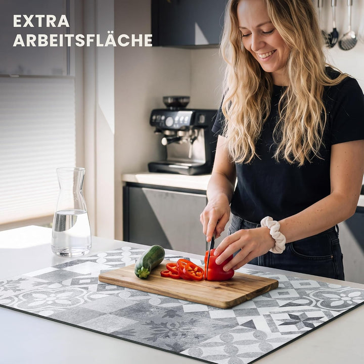 Herdabdeckplatte Einteilig 80x52 cm Küche Ceranfeld Abdeckplatte Cerankochfeld Abdeckung Induktionsk