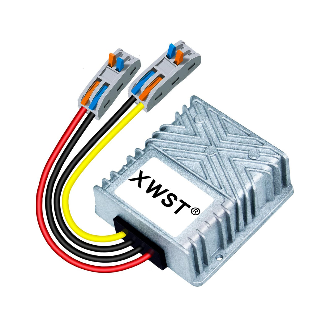 DC DC Wandler 12V auf 24V Spannungswandler 5A 120W mit Schnellverbinder Kabelverbinder, DC Step Up K