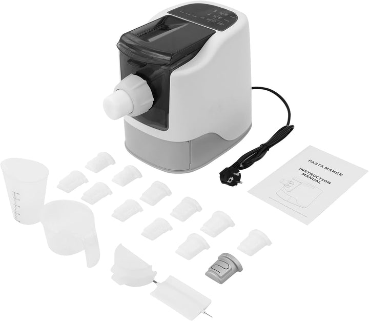 13-Formen Elektrisch Nudelmaschine Vollautomatisch Weiss 260W | 304Edelstahl Mit 1 KnöDel-Verpackung