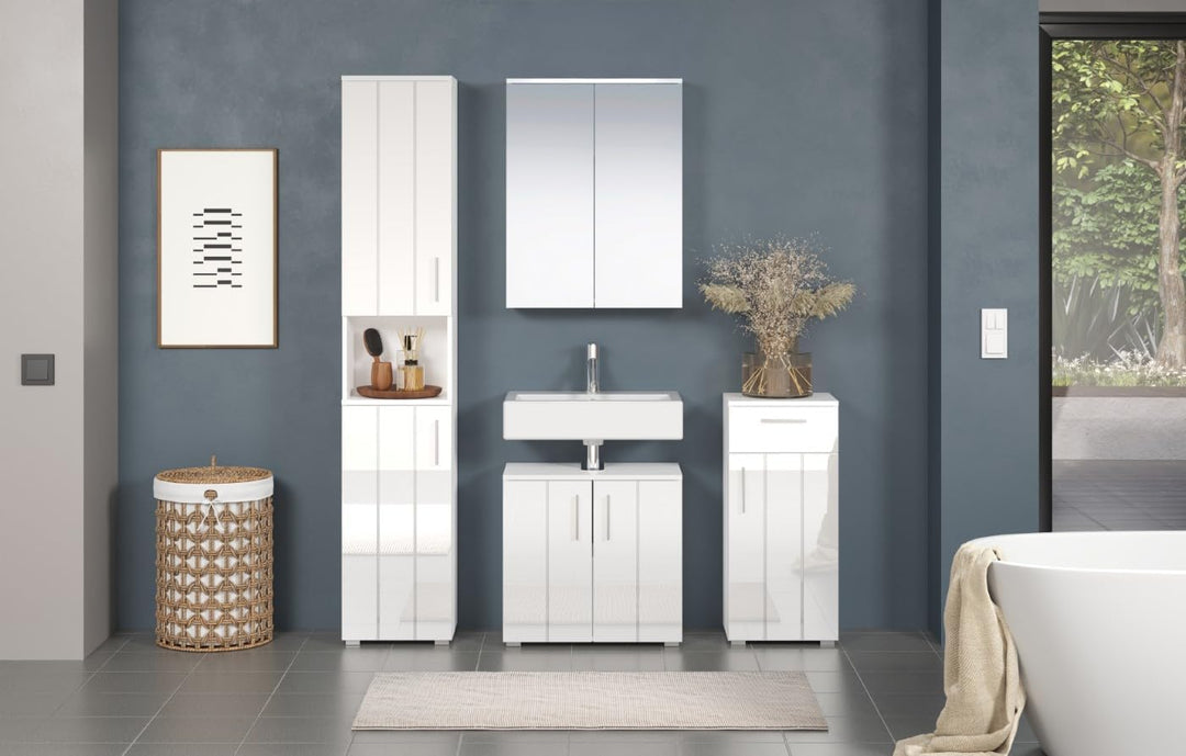 trendteam smart living - Waschbeckenunterschrank Unterschrank - Badezimmer - Wons - Aufbaumass (BxHx