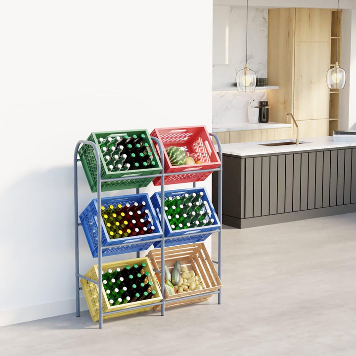 TroniTechnik® Getränkekistenregal 6 Kisten Getränkeregal Kistenregal 6 Kästen Bierkastenständer Getr