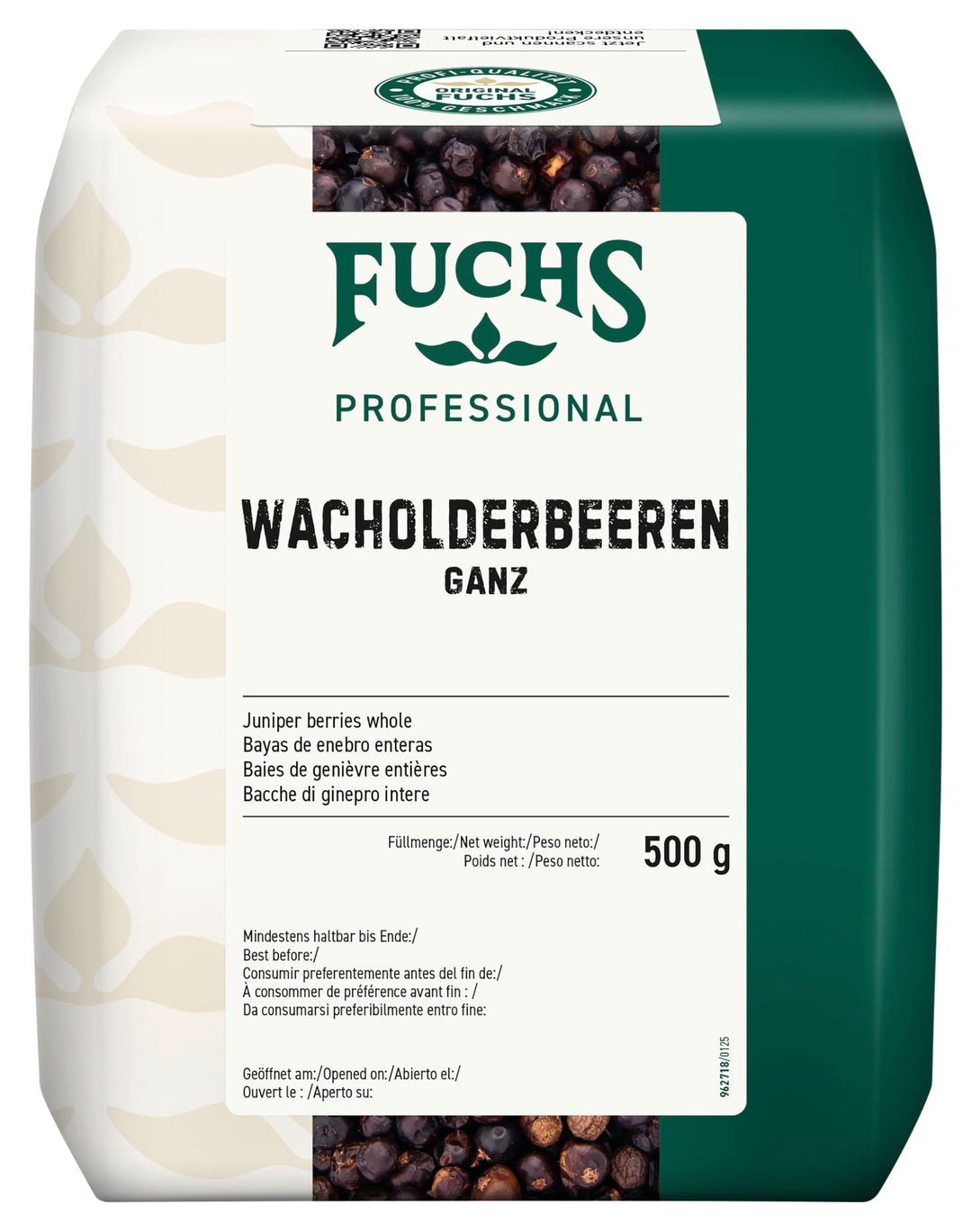 Fuchs Professional - Wacholderbeeren ganz | Zum Würzen von Wild, Sauerbraten oder Sauerkraut | Profi