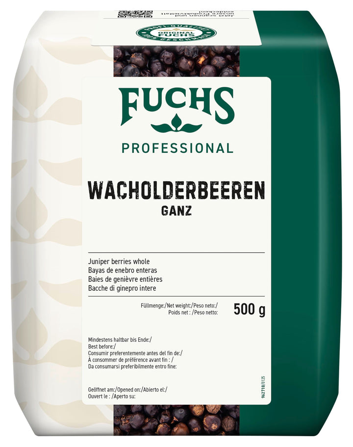 Fuchs Professional - Wacholderbeeren ganz | Zum Würzen von Wild, Sauerbraten oder Sauerkraut | Profi