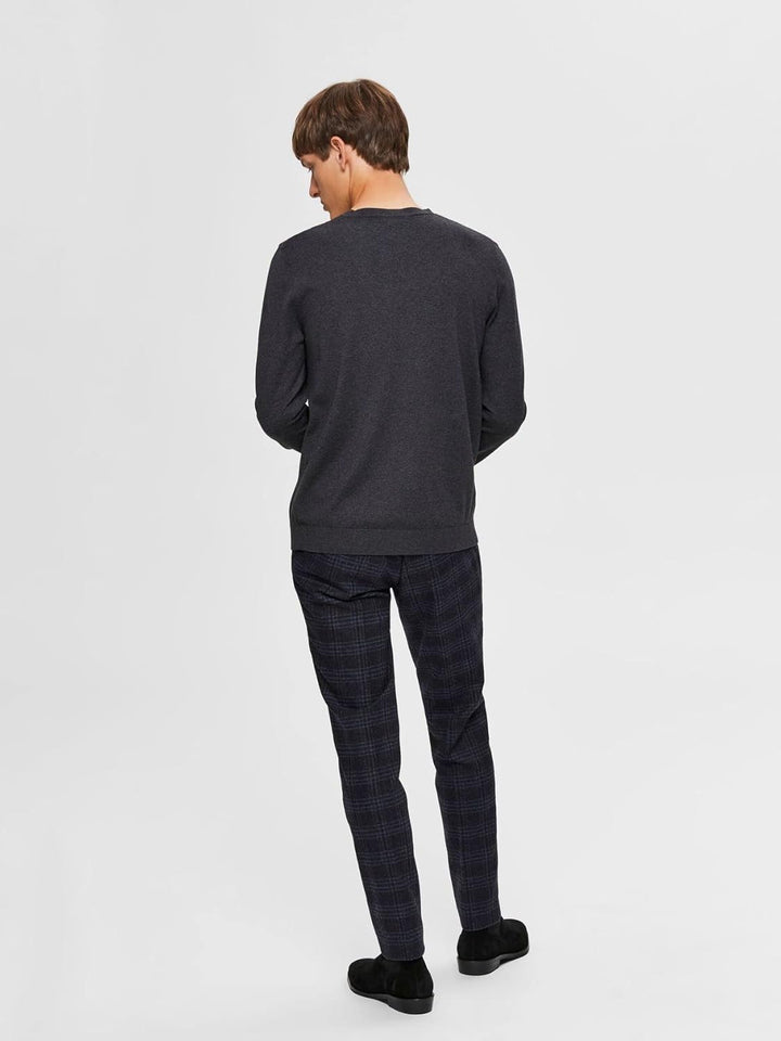 Selected Homme Male Strickpullover Langarm, Antracit/Detail:melange