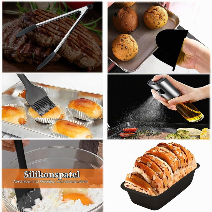 Airfryer Heissluftfritteuse Zubehör für Ninja Foodi Flexdrawer AF500EU 10.4 L, 1×10.4L and 2×5.2L, 1