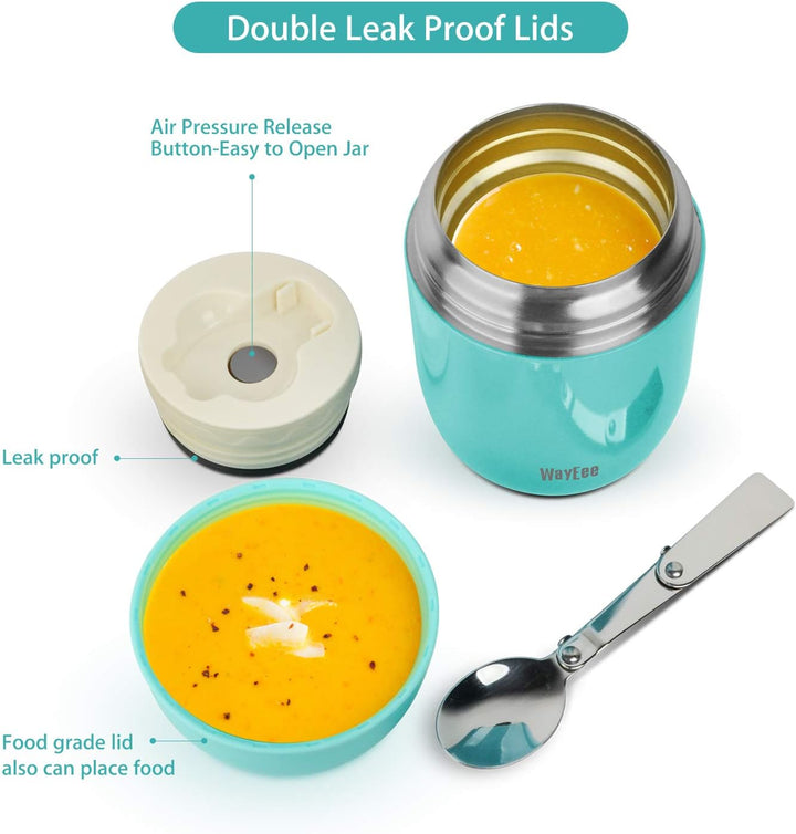 Thermobehälter für Essen 450ml, 710ml Thermobecher Essen Edelstahl Warmhaltebehälter mit Löffel Esse