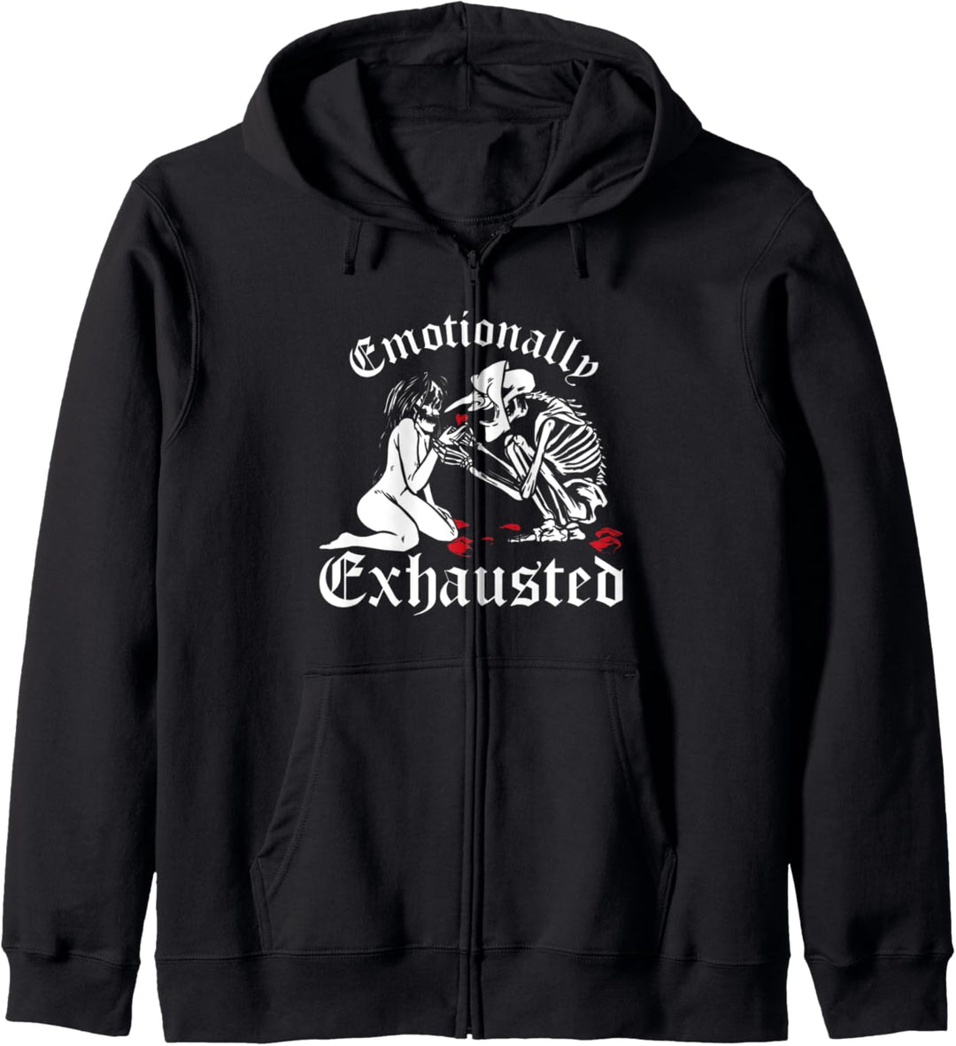Emo Goth Emotionally Exhausted Gothic Okkult Kapuzenjacke