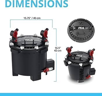 Fluval A214 FX4 Hochleistungs-Aussenfilter, für Aquarien mit einerKapazitätvonbiszu1.000Lgeeignet FX