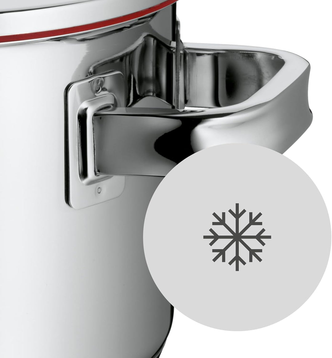 WMF Function 4 Gemüse- Suppentopf Induktion 24cm, Glasdeckel, Kochtopf gross 8,8l, Cromargan Edelsta