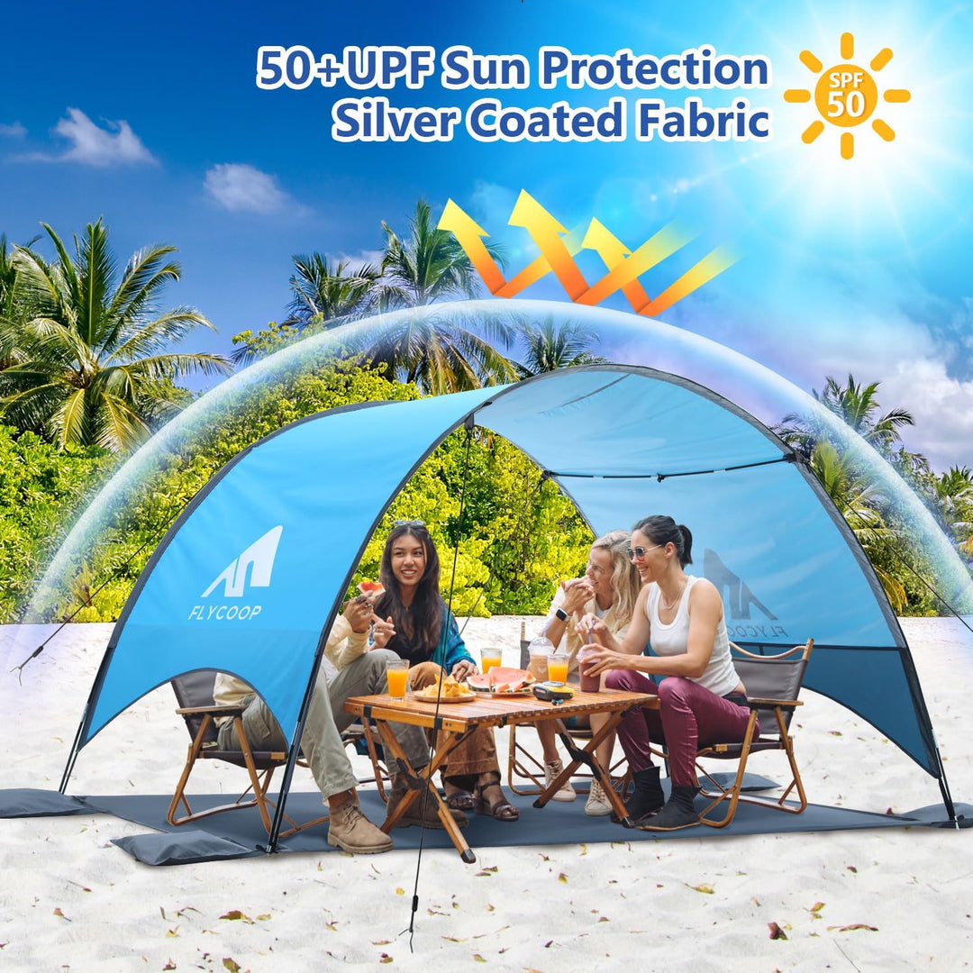 Strandmuschel mit UV-Schutz UPF 50+ – Tragbares Beach Canopy & Sonnenschutz für Strand, 360° Belüftu