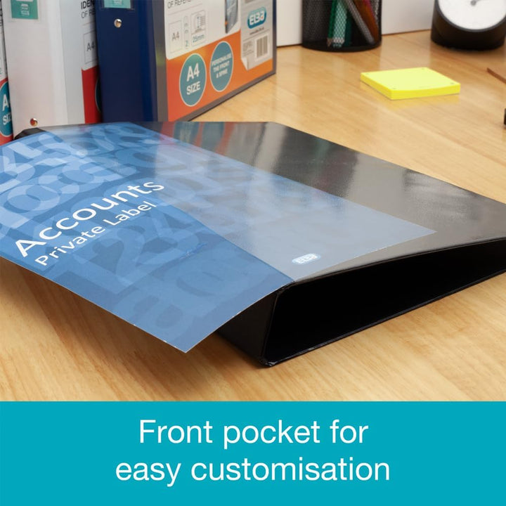 ELBA VISION 55 mm A3 Landschaft 4-Ring-Binder – Schwarz