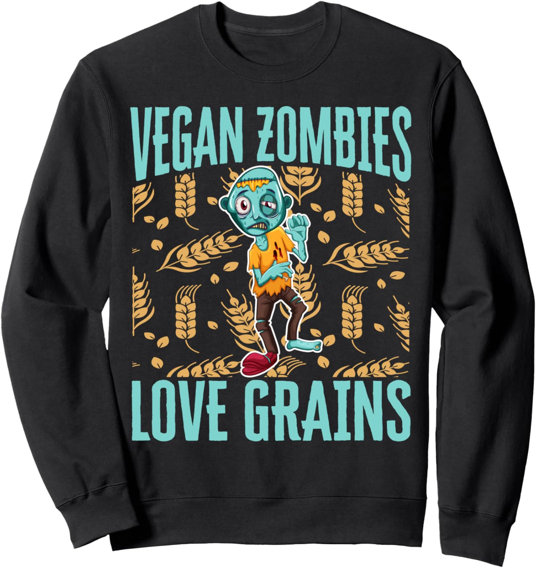Vegane Zombies Liebe Körner Halloween Süssigkeiten Toter Sweatshirt