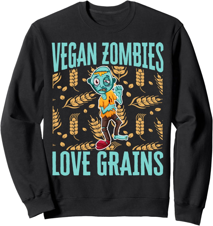 Vegane Zombies Liebe Körner Halloween Süssigkeiten Toter Sweatshirt