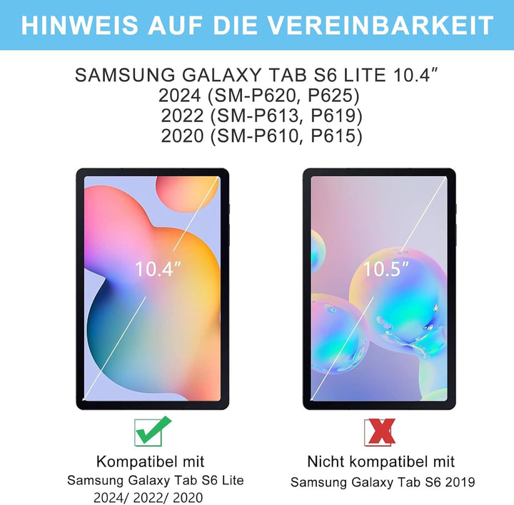 IVEOPPE Tastatur für Samsung Galaxy Tab S6 Lite 2024, Hülle mit Tastatur Galaxy Tab S6, Bluetooth Ma