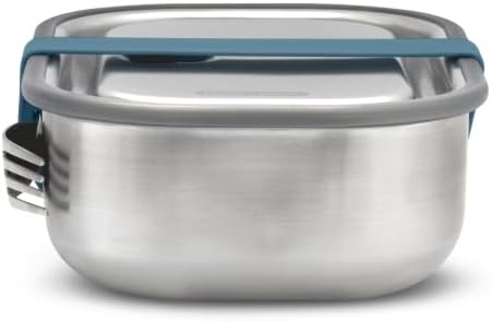 BLACK + BLUM Lunchbox Edelstahl 1L | Ozean | 3-in-1 | Vakuumverschluss- 100% auslaufsicher | inkl. G