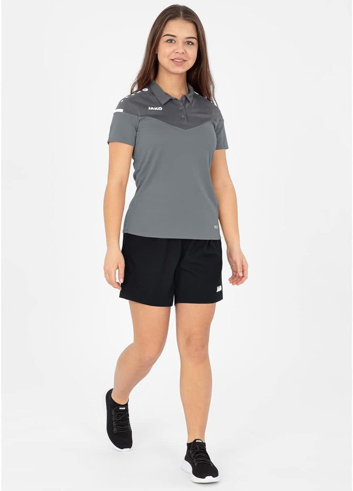 JAKO Champ 2.0 Poloshirt Damen Damen 34 Steingrau/Anthra Light, 34 Steingrau/Anthra Light