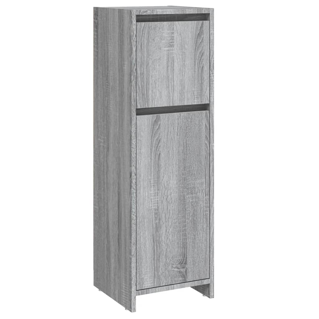 vidaXL Badschrank Grau Sonoma 30x30x95 cm Holzwerkstoff, Grau Sonoma