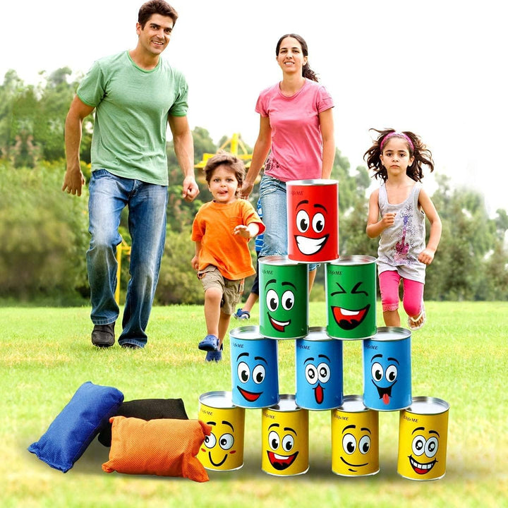 Ulifeme Dosenwerfen Kinder, Dosenwurfspiel für Kindergeburtsta &amp; Andere Party, 10pcs Lächeln Dosen &amp;
