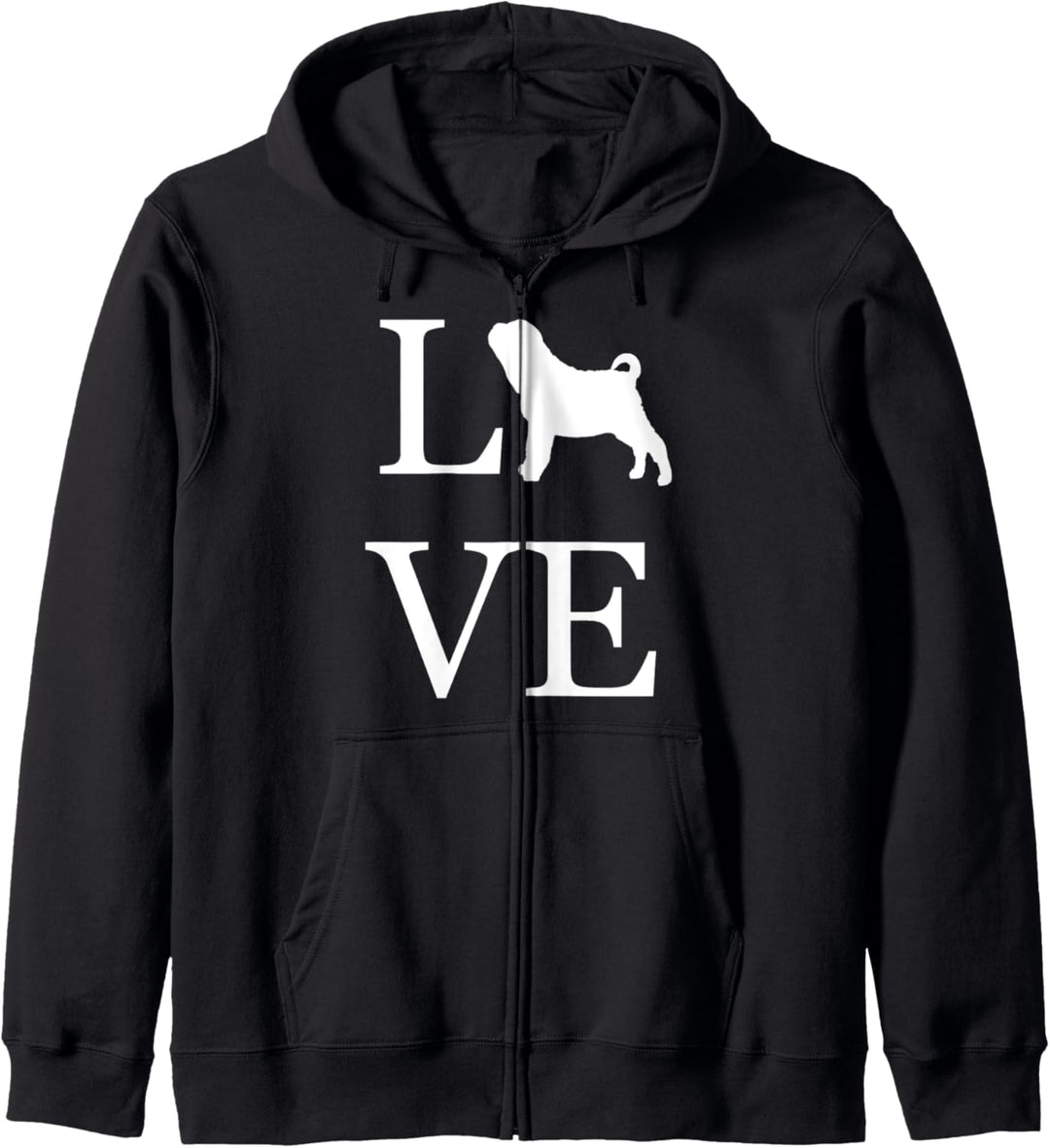 Hundebesitzer "I Love Chinese Shar Pei", Weiss Kapuzenjacke