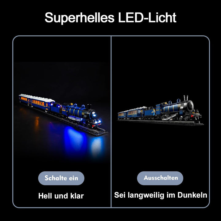Fernbedienung Led Licht Set Kompatibel mit Lego The Orient Express Train (Kein Modell), Dekorationsb