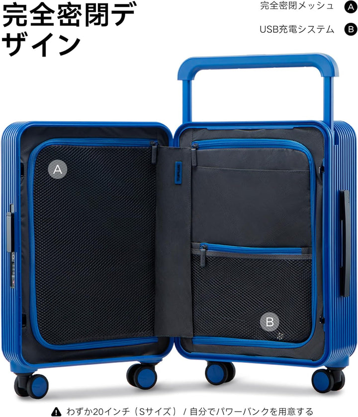 TUPLUS Koffer Trolley ABS Rollkoffer mit 4 Rollen Reisekoffer Handgepäck Hartschalenkoffer mit TSA S