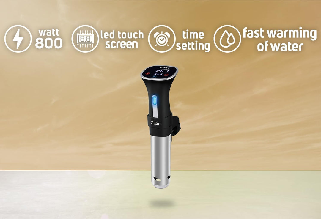 Sous Vide Garer | 800 Watt | 99h Timer | Temperatureinstellung in 0,5°C Schritten, 20-100°C | Präzis