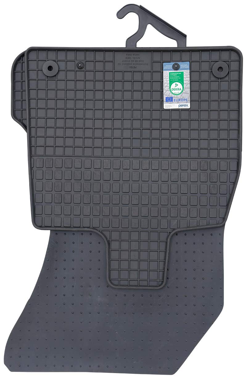 Petex 12610 Fussmatten Set Gummimatten Vorne und Hinten schwarz