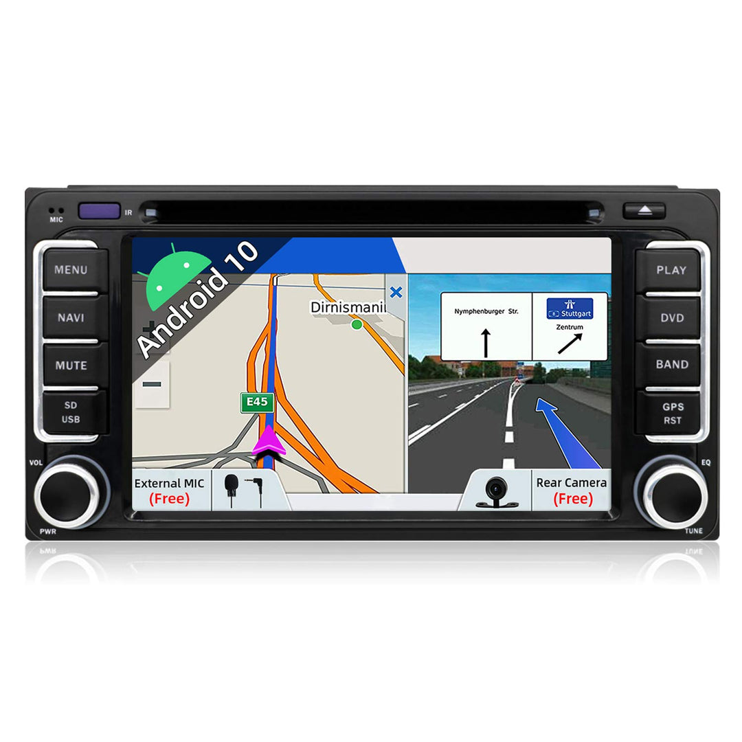 JOYX Android 10 Doppel Din Autoradio Passt für Toyota Car GPS Navigation | Rückfahrkamera KOSTENLOS