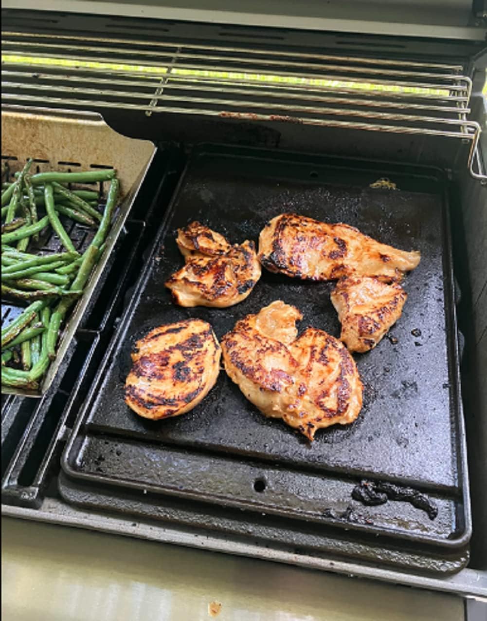 7598 Gusseisen Grillplatte für Weber Spirit 300 Series, Plancha Grillplatte für Weber Spirit E-310 E